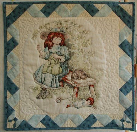 Little Girl Sewing